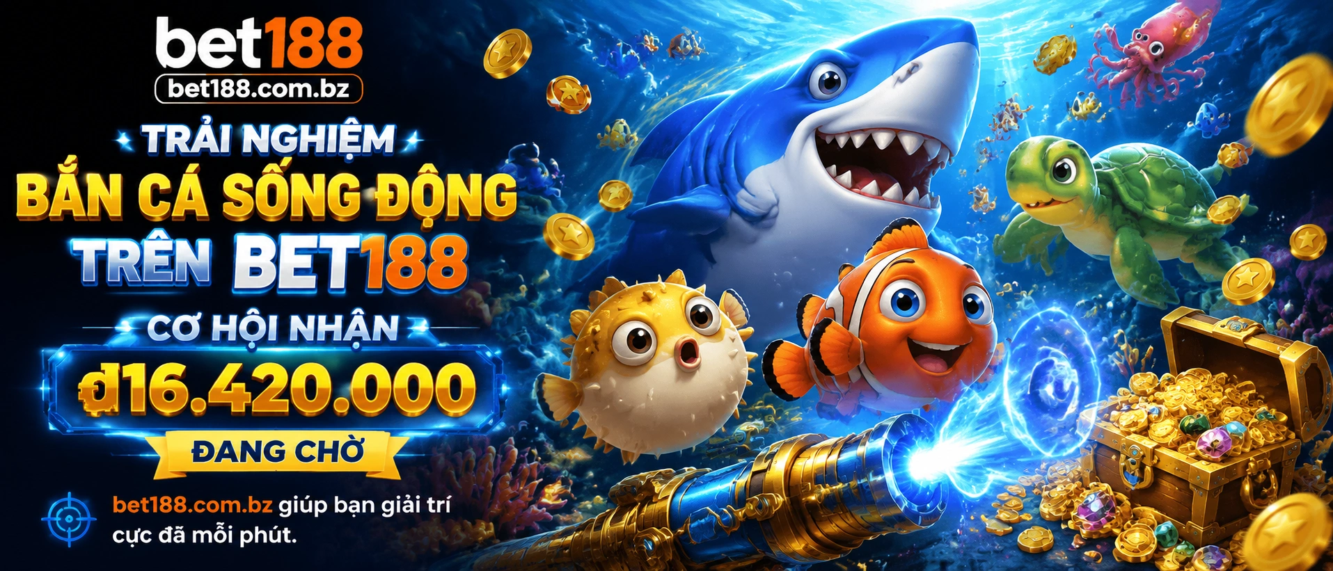 Game Bắn Cá Jackpot với giao diện sảnh sáng rõ